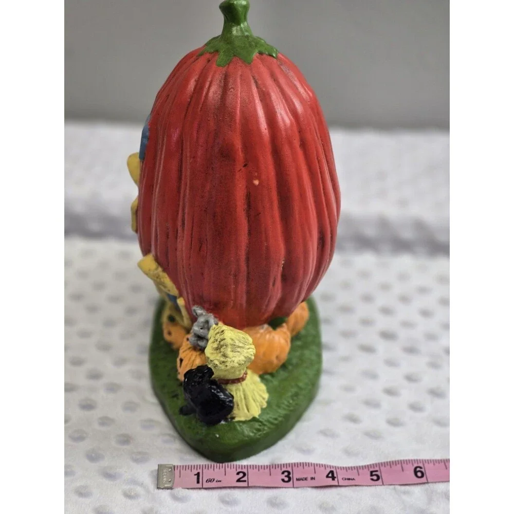 Vintage Halloween Handpainted Ceramic Witch 's  Pumpkin House Modern Lightcraft